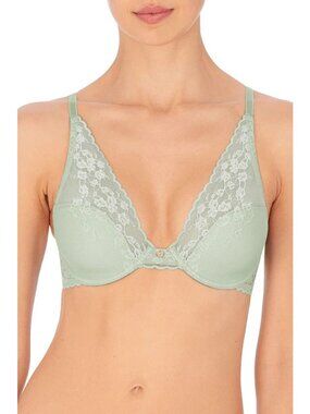 🆕NATORI Cherry Blossom Convertible UW T-Shirt Bra 34D Mint Green #721191